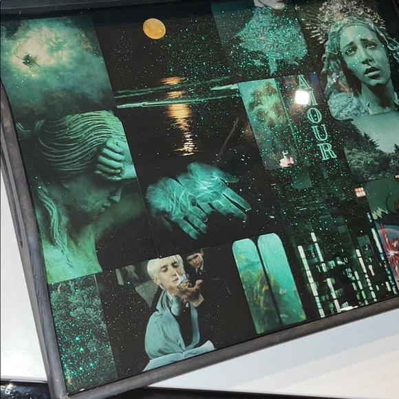 Green theme decorative tray - Picture 3 of 5